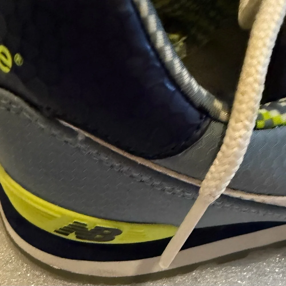 New Balance Blue & Neon Green Sneakers with Neon Yellow Accents for Kids